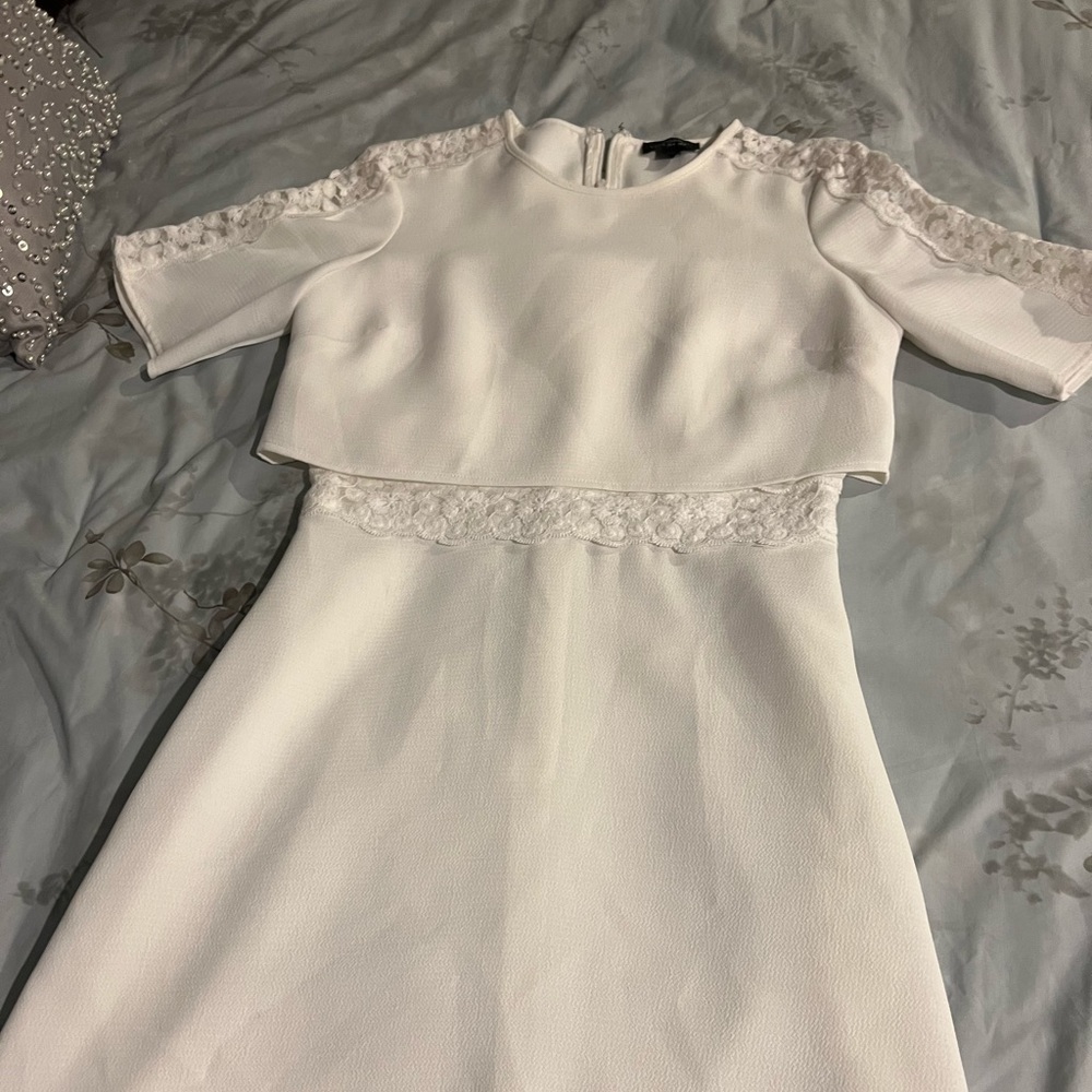 TopShop White Crop Top Dress (size 4)